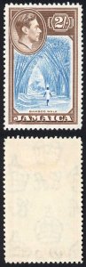 Jamaica SG131 2/- Blue and Chocolate M/M Cat 35 pounds