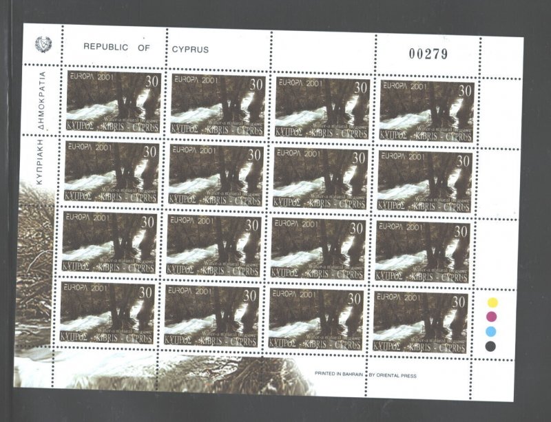 REP. CYPRUS 2001 EUROPE,#976 - 977, MNH; 1 SET=$1.30