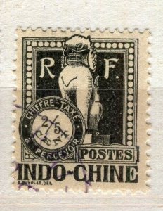 FRENCH INDO-CHINE; 1922 early Sculpture Postage Due Mint hinged 2/5c. value