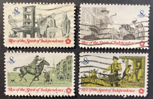 US #1476-1479 Used Set F/VF 8c Rise of the Spirit of Independence 1973 [R966]