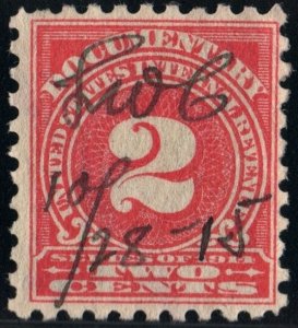 R208 2¢ Documentary Stamp (1914) Used