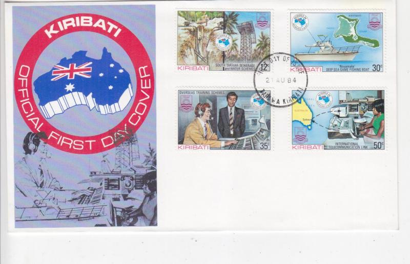 KIRIBATI, 1984 Ausipex set of 4 on unaddressed fdc.