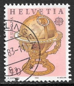 SWITZERLAND 1983 GLOBE Europa Issue Sc 737 VFU