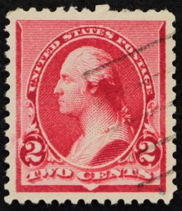 U.S. Used Stamp Scott #220 2c Washington, Superb. Face-Free Cancel. A Gem!