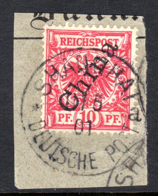 German Offices in China #3, 1901 Shanghai DP CDS on piece