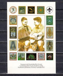 Nauru,1982 Agency issue. 75th Anniversary of Scouting Post Card