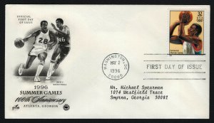 #3068t 32c Basketball, Art Craft-PCS FDC **ANY 5=FREE SHIPPING**