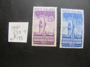 ITALY 1950 MNH  SC 538-539 SET VF/XF $175 (152)