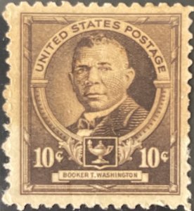 Scott #873 1940 10¢ Famous Americans Booker T. Washington unused HR