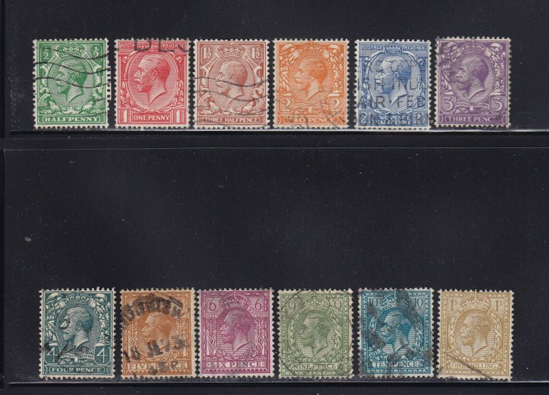 GB Scott # 187 - 200 Set VF used neat cancels nice color cv $ 73 ! see pic !