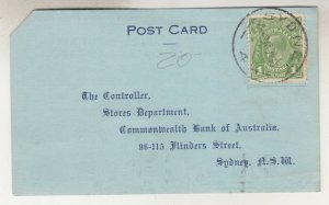 AUSTRALIA, KGV 1d. Green, Postal Card,1933 Commonwealth Bank, Pay Envelope Order