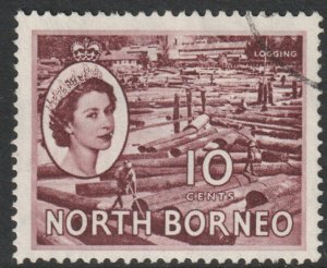 North Borneo Scott 267 - SG378, 1954 Elizabeth II 10c used