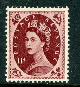 Great Britain 1955 QEII 11p Brown Purple SG #553 MNH B16