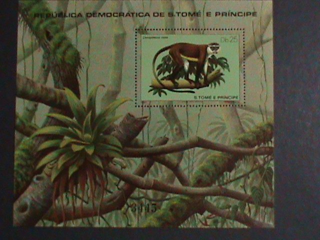 ST.THOMAS-1981- SC#604 CERCOPITHECUS MONA-MONKEY MNH S/S-WE SHIP TO WORLD WIDE