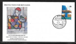 United Nations NY 643 Refugees WFUNA Cachet FDC First Day Cover