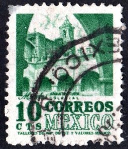 Mexico SC#858 10¢ Dominican Convent, Tepoztlan (1950) Used