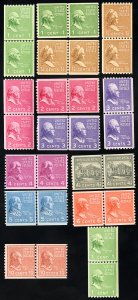 US Stamps # 839-51 MNH VF Line Pairs Post Office Fresh