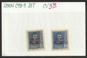 Spain #C98-9 Mint Hinged Cat $3.70 E 04268