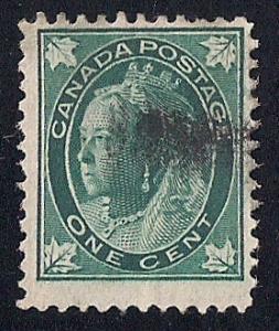 Canada #67 1 cent 1897 Queen Victoria Stamp used F 