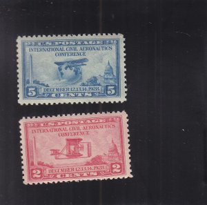 US: Sc #649-650, MNH (S18656)