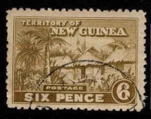 NEW GUINEA SG130a 1925 6d BISTRE FINE USED