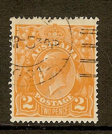 Australia, Scott #27a, 2p King George V, Fine Ctring, Used