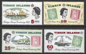 British Virgin Islands Scott 169-172 MNH Postage Stamp Centennial Set of 1966