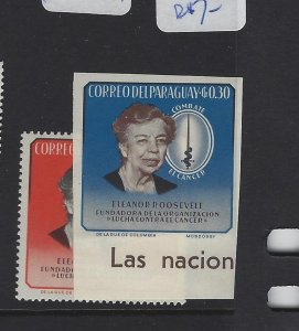 Paraguay Eleanor Roosevelt perf and Imperf MNH (6gwq)