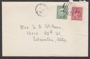 CANADA 1943 cover FINNIE / SASK cds.........................................U334