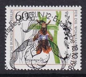 Germany  Berlin   #9NB217    cancelled 1984 orchid  flowers 60pf