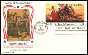 US UX77 Molly Monmouth Fleetwood Postal Card U/A FDC