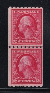 411 Line Pair VF OG mint never hinged with nice color ! see pic !