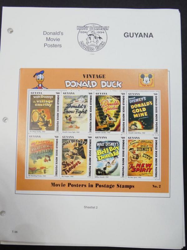 EDW1949SELL : GUYANA Beautiful collection of VF MNH Disney sets, S/S & Shtlts