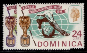 DOMINICA QEII SG193-194, 1966 World cup set, NH MINT.