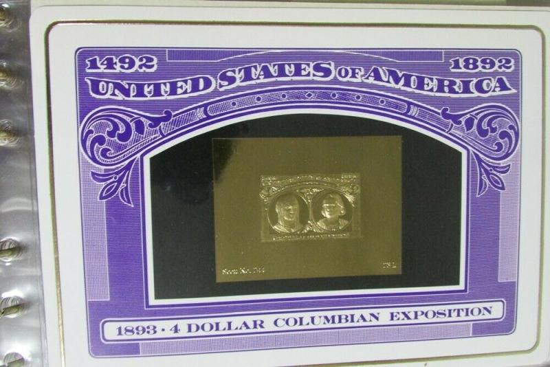 US Stamps 23 Karat Gold Proofs 34 Classics