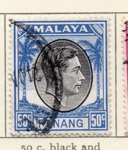 Malaya Penang 1949-52 Early Issue Fine Used 50c. 029259