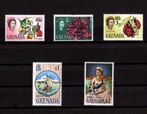 GRENADA - 1967 - QE II - FLOWER - SHIP - EXPO 67  MONTREAL - 5 X MINT - MNH SET!