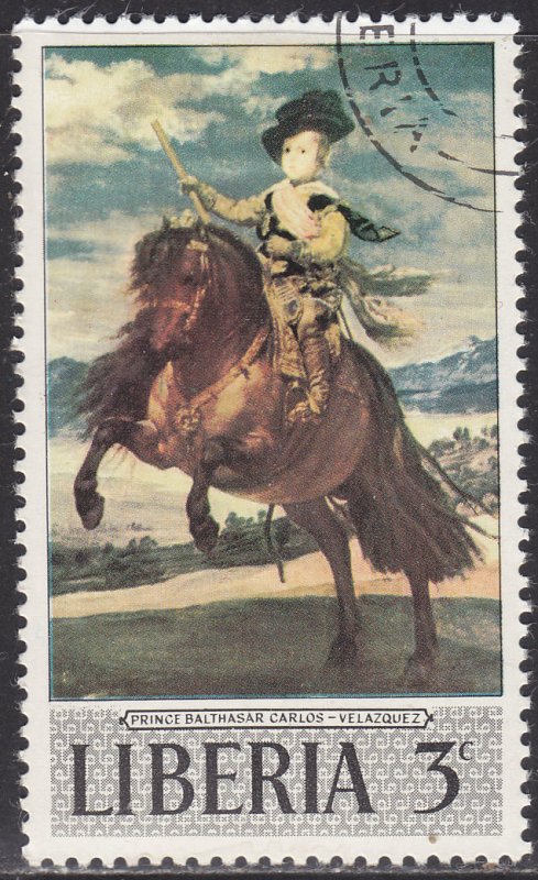 Liberia 489 Prince Balthasar Carlos on Horseback 1969