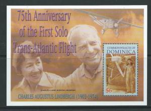 DOMINICA SGMS3233 2002 FIRST SOLO TRANS-ATLANTIC FLIGHT MNH