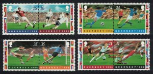 Guernsey European Football Championship 8v pairs 1996 MNH SG#696-703