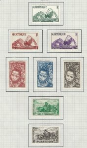 Martinique mh  SC  217-233 221 has a corner crease UL