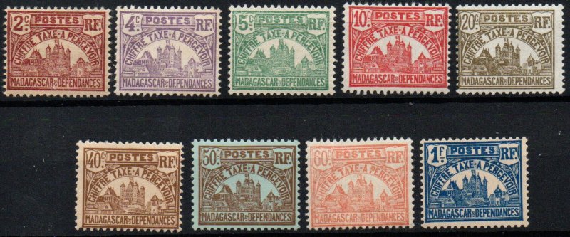 Madagascar Sc #J8-J16 Mint Hinged