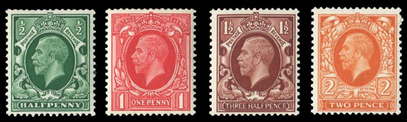 British Commonwealth - Great Britain #210-213b (SG 439-442b) Cat£292, 1934-3...