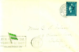 Netherlands - Holland-American Line Ships Cover   1958