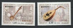 Turkey 2014 MNH Stamps Scott 3390-3391 Europa CEPT Music Musical Instruments