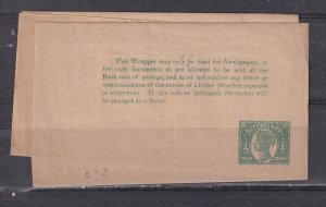 QUEENSLAND, NEWSPAPER WRAPPER, c1900 1/2d. Green, unused.