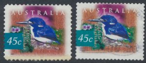 Australia SG 1688-1688d  Used see perfs - Birds  Kingfisher  SC# 1537-1539D  ...