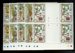 BARBADOS (26) All Diff Plate & Gutter Block Complete Sets All Mint Never Hinged