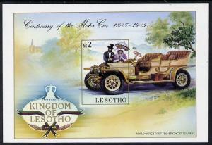 Lesotho 1985 Centenary of Motoring unmounted mint imperf ...