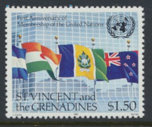 St. Vincent  SC# 634A  MNH UN Flags  1981  see detail & scan